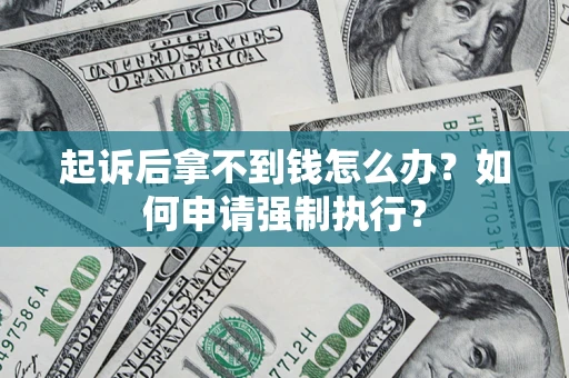 武汉起诉后拿不到钱怎么办？如何申请强制执行？