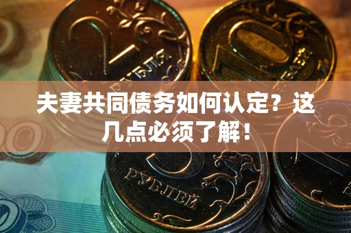 武汉夫妻共同债务如何认定？这几点必须了解！