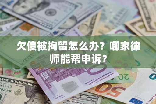 武汉欠债被拘留怎么办？哪家律师能帮申诉？