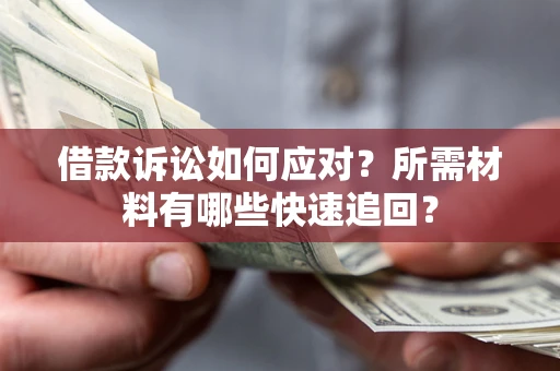 武汉借款诉讼如何应对？所需材料有哪些快速追回？