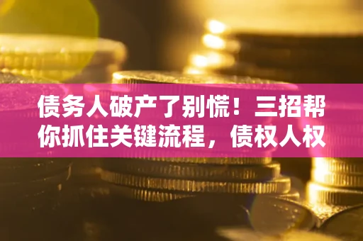 武汉债务人破产了别慌！三招帮你抓住关键流程，债权人权益不再缩水