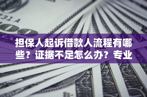 武汉担保人起诉借款人流程有哪些？证据不足怎么办？专业律师解答