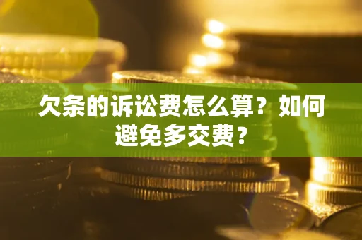 武汉欠条的诉讼费怎么算？如何避免多交费？