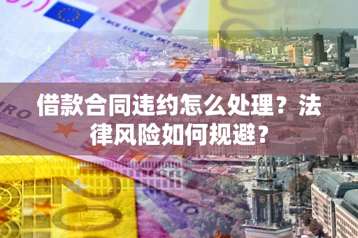 武汉借款合同违约怎么处理？法律风险如何规避？